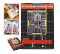 Qiebenav The Body Deck- Skeleton Model Playing Cards, Mannequin Body Deck Skeleton Playing Cards Kit,Transparent 3D Human Anatomy Image Poker Educational Gift for Card Collectors Students (1 set)