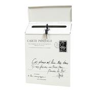 Qiebenav Vertical Wall Mounted Post Boxes, Post Box Suggestion Box, Rustic Style Wall Mounted with Secure Lock, Bright Color, Comments Box on The Place of TR