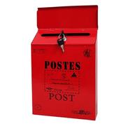 Qiebenav Vertical Wall Mounted Post Boxes, Post Box Suggestion Box, Rustic Style Wall Mounted with Secure Lock, Bright Color, Comments Box on The Place of TR