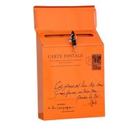 Qiebenav Vertical Wall Mounted Post Boxes, Post Box Suggestion Box, Rustic Style Wall Mounted with Secure Lock, Bright Color, Comments Box on The Place of TR