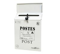 Qiebenav Vertical Wall Mounted Post Boxes, Post Box Suggestion Box, Rustic Style Wall Mounted with Secure Lock, Bright Color, Comments Box on The Place of TR