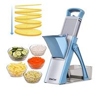 QIECAI Safe Mandoline Slicer for Kitchen, Multifunctional Chopper Vegetable Cutter, Julienne + Dicer for Vegetables, Meal Prep & More with 35+ Presets & Thickness Adjuster, Essential Kitchen Gadgets