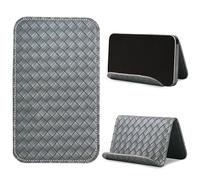 QIELIZI Airplane Travel Essentials for Flying Flex Flap Cell Phone Holder & Flexible Tablet Stand for Desk, Bed, Treadmill, Home & in-Flight Airplane Travel Accessories(1-Woven Grey)