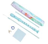 QIELIZI Recorder Instrument for Beginner Kids Adults,8-Hole Soprano Descant Recorder Music Flute with Cleaning Rod & Case Bag For School Student Home Entertainment(2-Blue Green Splash-ink6)