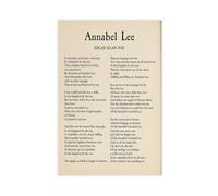 QIENAZIO Annabelle Lee's Poetry - Edgar Allan Poe, Vintage Wedding Vows, Classroom Canvas Poster Wall Art Bedroom Office Kitchen Decor Gifts 12x18inch(30x45cm)