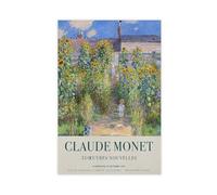 QIENAZIO Claude Monet The Artist's Garden at Vetheuil Canvas Modern Poster Wall Art Decor Prints Paintings Living Room Bedroom Decor 12x18inch(30x45cm)
