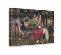 QIENAZIO Flora And The West Wind - Pre-Raphaelite Art Prints by John William Waterhouse Canvas Poster Wall Art Bedroom Office Kitchen Decor Gifts 12x18inch(30x45cm)