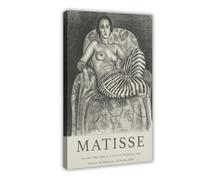 QIENAZIO Henri Matisse - Grande Odalisque A La Culotte Bayadere Canvas Poster Wall Art Bedroom Office Kitchen Decor Gifts 12x18inch(30x45cm)