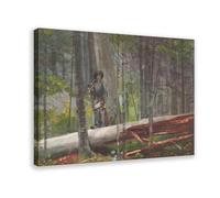 QIENAZIO Hunter in The Adirondacks Winslow Homer Art Print Vintage Aesthetic Canvas Modern Poster Wall Art Decor Prints Paintings Living Room Bedroom Decor 24x36inch(60x90cm)