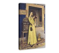 QIENAZIO Osman Hamdi Bey - Fountain of Miracles Canvas Modern Poster Wall Art Decor Prints Paintings Living Room Bedroom Decor 12x18inch(30x45cm)