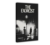 QIENAZIO The Exorcist Movie Poster 1973 Horror Film Canvas Modern Poster Wall Art Decor Prints Paintings Living Room Bedroom Decor 12x18inch(30x45cm)