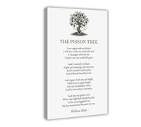 QIENAZIO The Poison Tree, A Poem by William Blake, in A Retro Literary, Gothic, Dark, Academic Style. Canvas Wall Art Posters And Prints Room Aesthetic Bedroom Office Decor 12x18inch(30x45cm)
