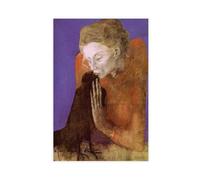 QIENAZIO Woman And Crow Art Picasso Painting Vintage Aesthetic Canvas Wall Art Posters And Prints Room Aesthetic Bedroom Office Decor 16x24inch(40x60cm)