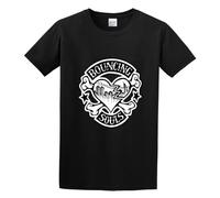 QIESHEOK Artist Normal Fit The Bouncing Souls Unisex 100% Cotton Short-Sleeve T-Shirts Black XXXL