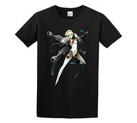 QIESHEOK Blazblue Cross Tag Battle Aegis Unisex 100% Cotton Short-Sleeve T-Shirts Black M