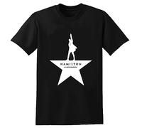 QIESHEOK Hamilton an American Musical Unisex 100% Cotton Short-Sleeve T-Shirts Black XL