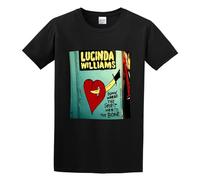 QIESHEOK Lucinda Williams Down Where The Spirit Meets The Bone Unisex 100% Cotton Short-Sleeve T-Shirts Black XL
