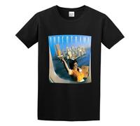 QIESHEOK Smashing Pumpkins Breakfast in America Unisex 100% Cotton Short-Sleeve T-Shirts Black L
