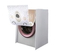QIEZI Washer/Dryer Cover with zip,Cute Waterproof Sunscreen Washine Machine Protector Cover,Outside Sunproof dustproof thickening for Top Load and Front-Loading Machine,24.4121.6533.86 inch