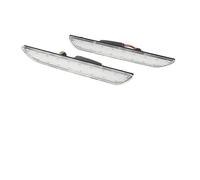 QIFANB LED Car Front & Rear Bumper Side Marker Blinker Lights 2010-2018 For Mustang Fender Dynamic Sequential Side Mirror Turn Signal Lights(10-14 Front White3)