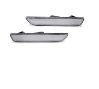 QIFANB LED Car Front & Rear Bumper Side Marker Blinker Lights 2010-2018 For Mustang Fender Dynamic Sequential Side Mirror Turn Signal Lights(15-up Rear White)