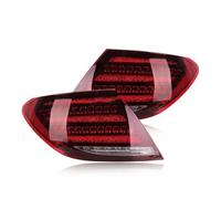 QIFANB Tail Rear Lights 1 Pair Red Lens Led Tail Lights For Benz For W204 2007 2008 2009 2010-2013 Light Animation Driving Brake Reverse Turn Signal Lamp