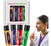 QIFEISHANKA Odor Blocker for Nurses, 4-in-1 Nose Smell Blocker Helps Block Odors in Hospitals & Garbage Dumps, Ideal Gift for Nurses with Scents: Original, Mint, Lavender, Apple