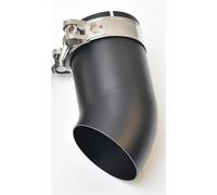 QIFHFBA Muffler Tail Pipe 1 Piece Car Matt Black Exhaust 3 Inch Muffler End Tip Silver 45 Degree Bending For 76MM Pipe Exhaust Tail Muffler Tip Pipe(Black)