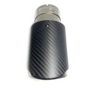 QIFHFBA Muffler Tail Pipe 1Pcs Matt Carbon Fiber Matt Stainless Steel Muffler Tip Universal Exhaust Tip Mufflers Nozzle Mullfer Pipe Exhaust Tail Muffler Tip Pipe(IN 63MM-OUT 76MM)