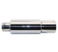 QIFHFBA Muffler Tail Pipe Car Exhaust Pipe Muffler Tail Pipe Universal Stainless Steel Interface 51 57 63MM Exhaust End Exhaust Tail Muffler Tip Pipe(007 Silver 63mm)