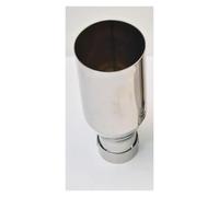 QIFHFBA Muffler Tail Pipe Stainless Steel Exhaust Pipe Single Layer Muffler Tip 1 Pc Car Modified Flat Edge Exhaust Tail Muffler Tip Pipe(114mm Outlet)