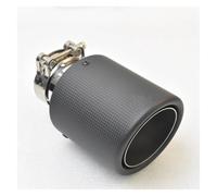 QIFHFBA Muffler Tail Pipe Universal Modiflcation Stainless Steel Single Exhaust Pipe Full Carbon Matt Black Cover Muffler Tip Exhaust Tail Muffler Tip Pipe(60-101mm)