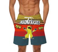 QIFLY Mens Cotton Shorts - Men's Swimming Swimsuit Relaxed and Comfortable Swim Shorts Swimming Beach Shorts Boxer Beach Surfing Shorts Swimming Shorts for Men Yellow