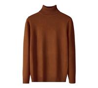 QIFLY Mens Plain Ribbed Cotton High Neck Turtle Polo Top Jumper Men's Turtleneck Roll Neck Polo Slim Fit Roll Neck Pullover Sweaters Solid Color Turtleneck Tops Turtleneck Sweater