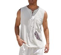QIFLY Men's Sleeveless T-Shirt Tank Top Sleeveless Tops Breathable Gym Vest Top Tank Top Mens Sleeveless Vest Male Casual Sports Sleeveless Top