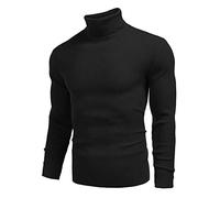 QIFLY Mens Thick Warm Cotton Regular Fit Roll Polo Turtle Neck Jumper Pullover Top Mens Turtleneck Jumpers Men Jumper for Winter Turtleneck Slim Fit Pullover Sweaters