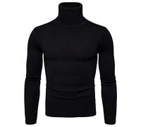 QIFLY Mens Thick Warm Cotton Regular Fit Roll Polo Turtle Neck Jumper Pullover Top Mens Turtleneck Jumpers Men Jumper for Winter Turtleneck Slim Fit Pullover Sweaters