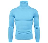 QIFLY Mens Thick Warm Cotton Regular Fit Roll Polo Turtle Neck Jumper Pullover Top Mens Turtleneck Jumpers Men Jumper for Winter Turtleneck Slim Fit Pullover Sweaters
