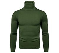 QIFLY Mens Thick Warm Cotton Regular Fit Roll Polo Turtle Neck Jumper Pullover Top Mens Turtleneck Jumpers Men Jumper for Winter Turtleneck Slim Fit Pullover Sweaters