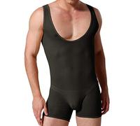 QIFLY Underwear Bodysuit Thong G-String Pants Mens Sexy Suspender Wrestling Singlet Jockstrap Leotard Sexy Leather Bodysuit Boxer See Through Thong Mens Underwear Briefs