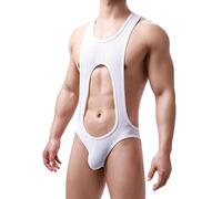 QIFLY Underwear Bodysuit Thong G-String Pants Men's Suspender Wrestling Singlet Bulge Pouch Thong High Cut Thong Leotard One Piece Jockstrap Jumpsuit One Piece Bodysuit Jumpsuit Singlet