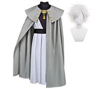 Qifrey Cosplay Wizard Robe Anime Full Set Uniform with Cloak Pointed Hat | Fantasy Magician Outfit , Mens Fancy Dress for Halloween Comic-Con Role-Play