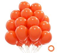 QIFU Burnt Orange Balloons - 50 Pack Orange Balloons Strong Thicken Latex Balloon Round Helium Summer Party Balloon for Tropical Hawaii Party Girls Women Birthday Decorations Carnival Events(12 inch)