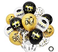 QIFU Graduation Decorations 2026 Balloons - 25pcs Prom Decorations 2026 Balloon Prom Balloons Class of 2026 Decoration for GRAD Leavers Preschool Graduation Party Decoration(Congratulations)