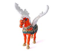 QIFU Hand Painted Horse Style Enamel Trinket Box With Rich Enamel And Sparkling Rhinestones, Unique Gift for Family(QF3468)