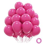 QIFU Hot Pink Balloons 31 Pcs, 12 inch Hot Pink Latex Balloons for Girls Birthday Party Wedding Bridal Shower Princess Party Decorations Valentine's Day Baby Shower Decorations