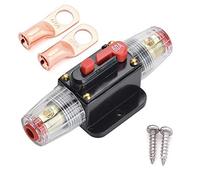 QIGESHILIU DC 12V-24V 40 Amp Circuit Breaker, Fuse Holder, Inline Fuse Block For Car Audio Solar Inverter System Protection (60A)