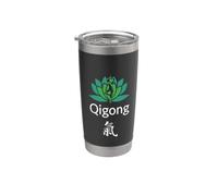 Qigong Beginners/Qigong Students/Lotus Calligraphy Stainless Steel Insulated Tumbler