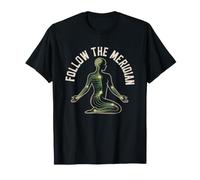 Qigong Breathing Exercise Meridian Lines Body Illustration T-Shirt