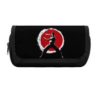 Qigong Wushu Teacher Tai Chi Pose Cute Double Pencil Case Large Capacity Portable Pen Pouch with Zippered